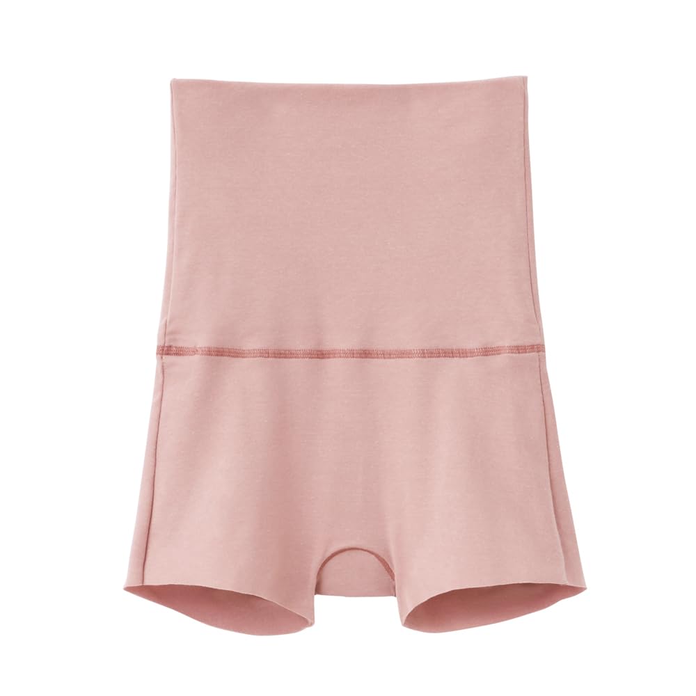 [Gunze] Women's Thermal Shorts with Waistwarmer [All 3 Japanese Sizes], Cotton Blend, Fleece LinedHeat-Generating, Cold-Protection, HOTMAGIC, Off-Pink