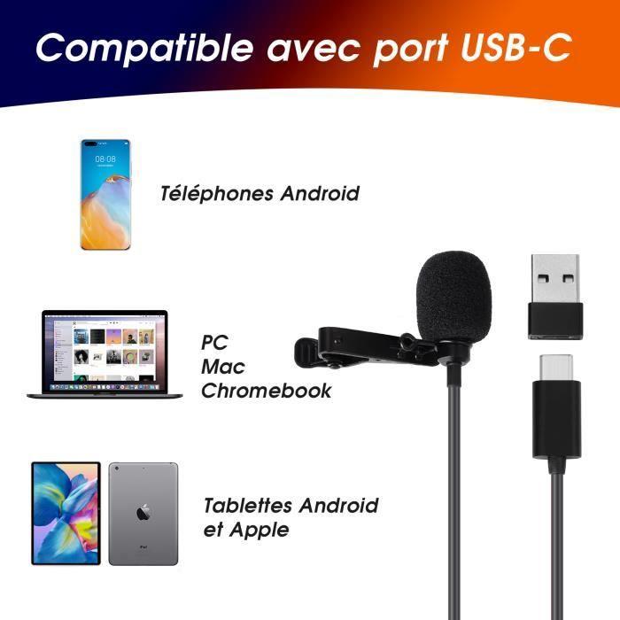 Micro Cravate - DAFFODIL - MCP150 - USB-C - Omnidirectionnel - Dynamique - Filaire