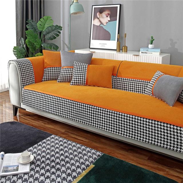 Lussuoso Plaid Ispessito Morbido Peluche Velluto Copridivano Moderno Poltrona Reclinabile Copridivano Asciugamano per Seduta Divano per Soggiorno