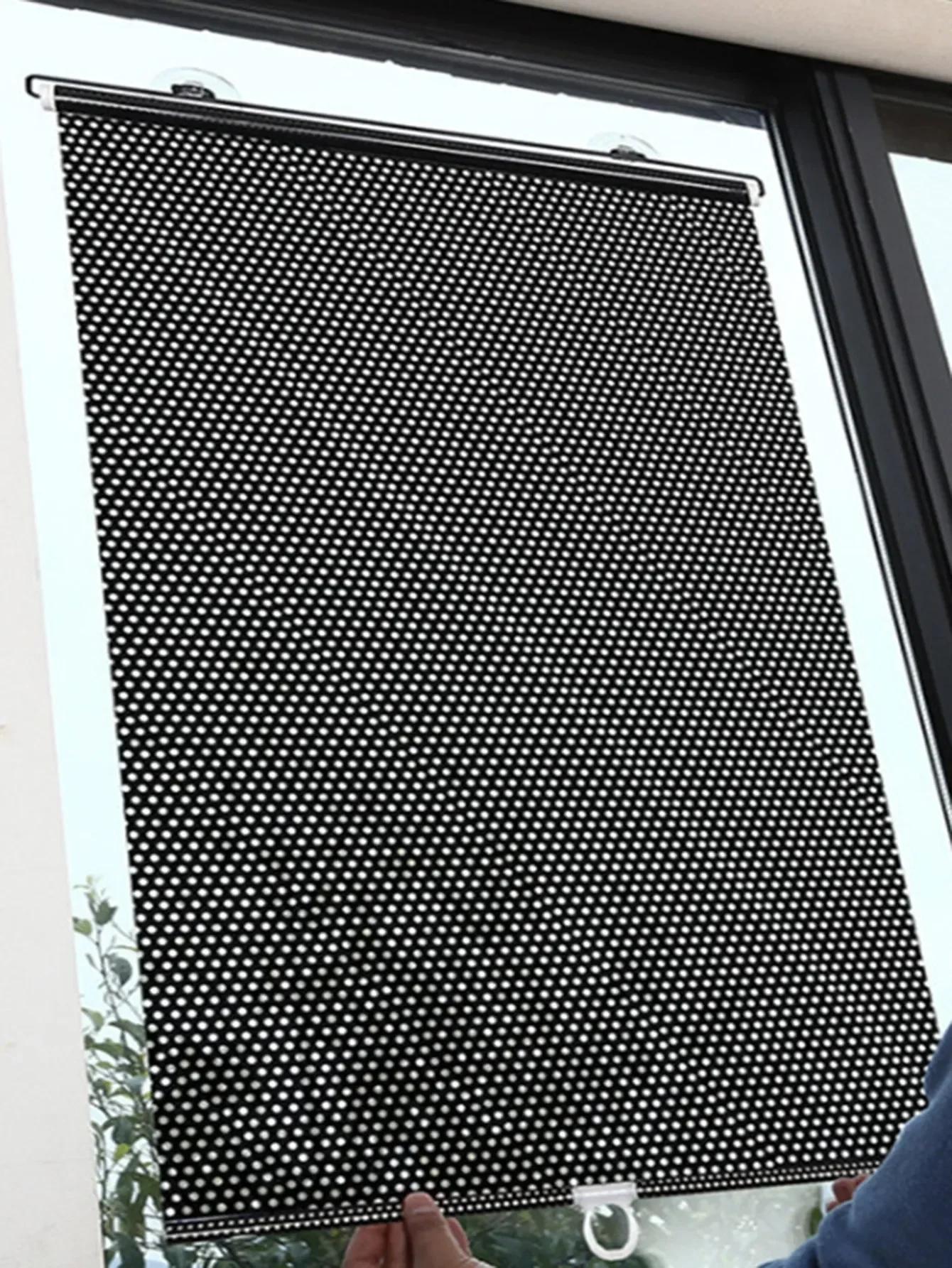 

Выдвижная штора для затенения автомобиля, рулонная штора для бокового окна, бытовая, для гостиных, солнцезащитные рулонные шторы, крышка лобового стекла 40x60cm чёрный