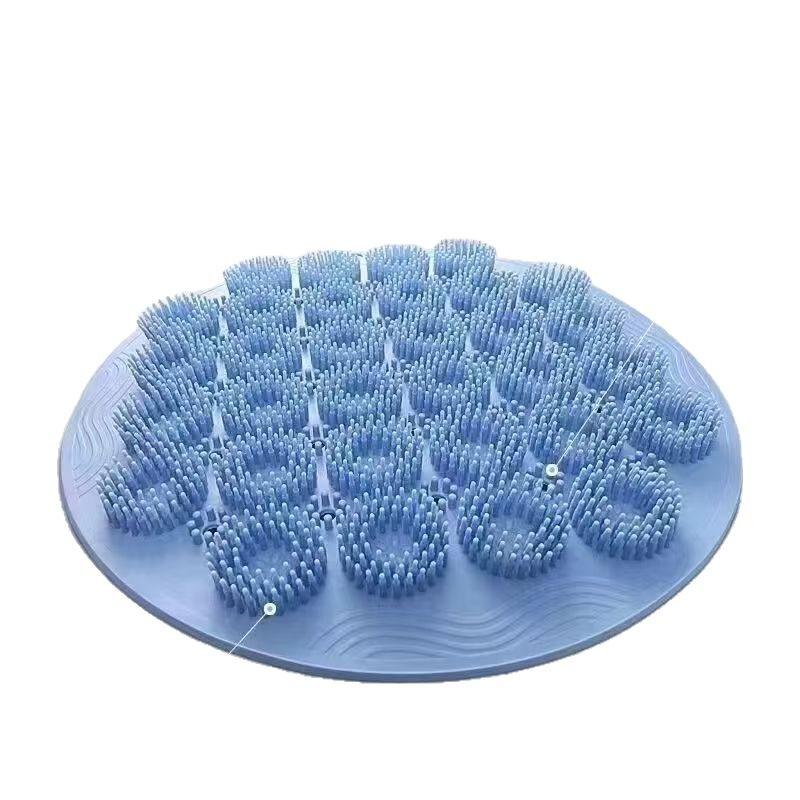 Wall-Mounted Silicone Back & Foot Scrubber with Suction Cups - No Assistance Needed