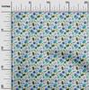 oneOone Cotton Flex Medium Blue Fabric Kids  Sewing Fabric By The Yard Printed Diy Clothing Sewing Supplies 40 Inch