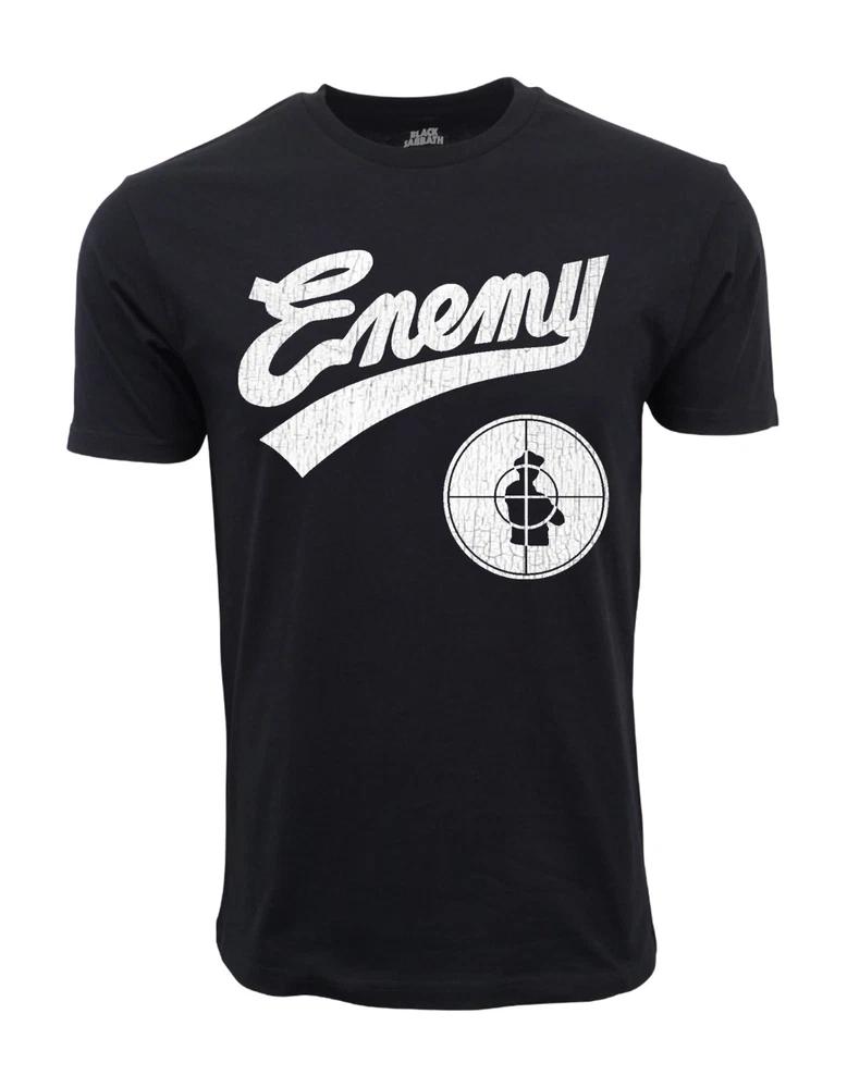 1980s Pe Enemy One HipHop Sniper Logo T Shirt S
