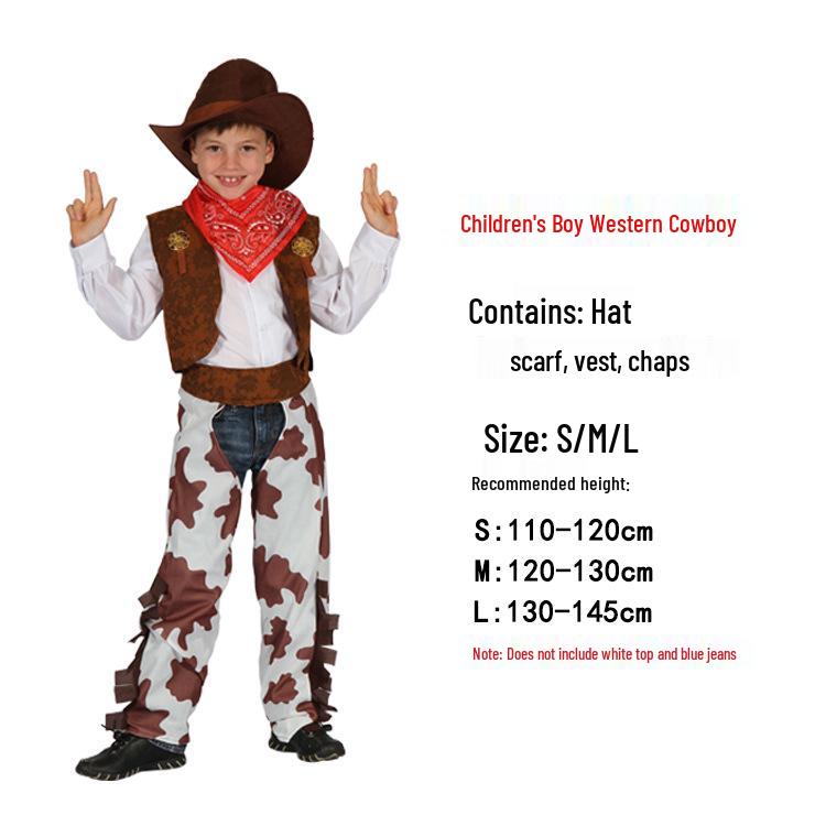 

Cowboy Costume Set for Adult Men & Women - Vest and Hat M