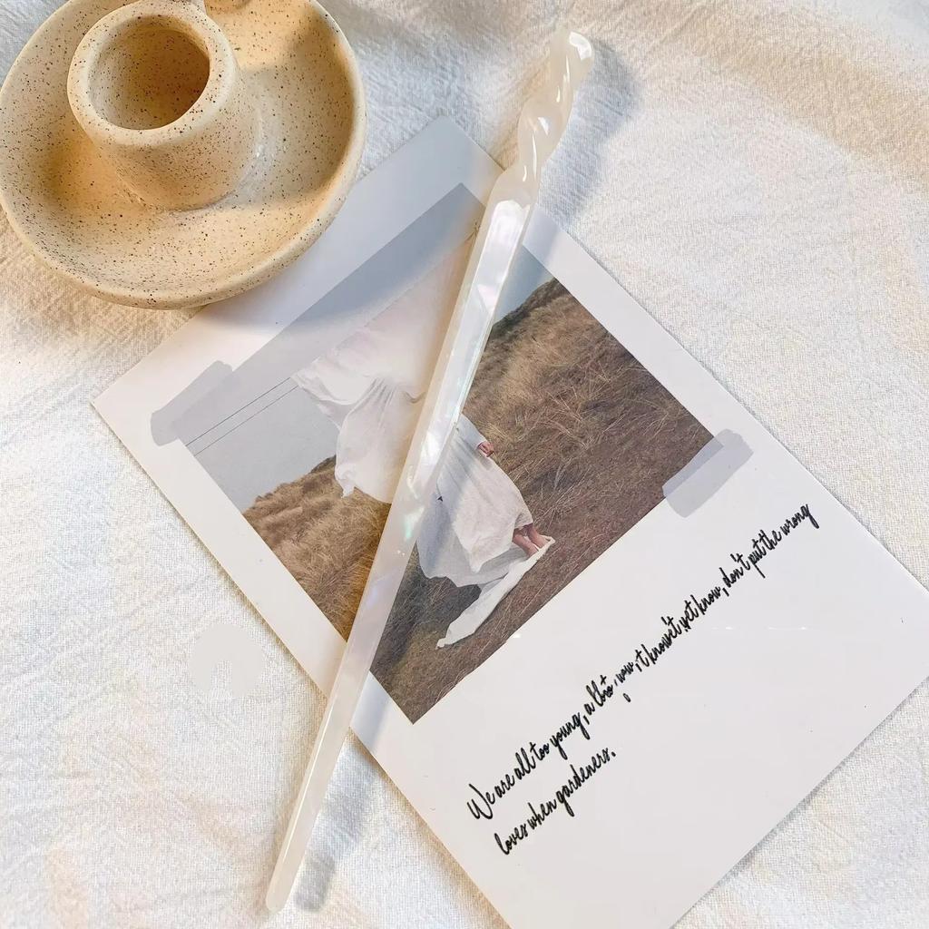 Čínský styl květinový tisk vlasové tyčinky vintage acetátové pryskyřice dámské sponky do vlasů klip pin pokrývky hlavy svatební šperky doplňky