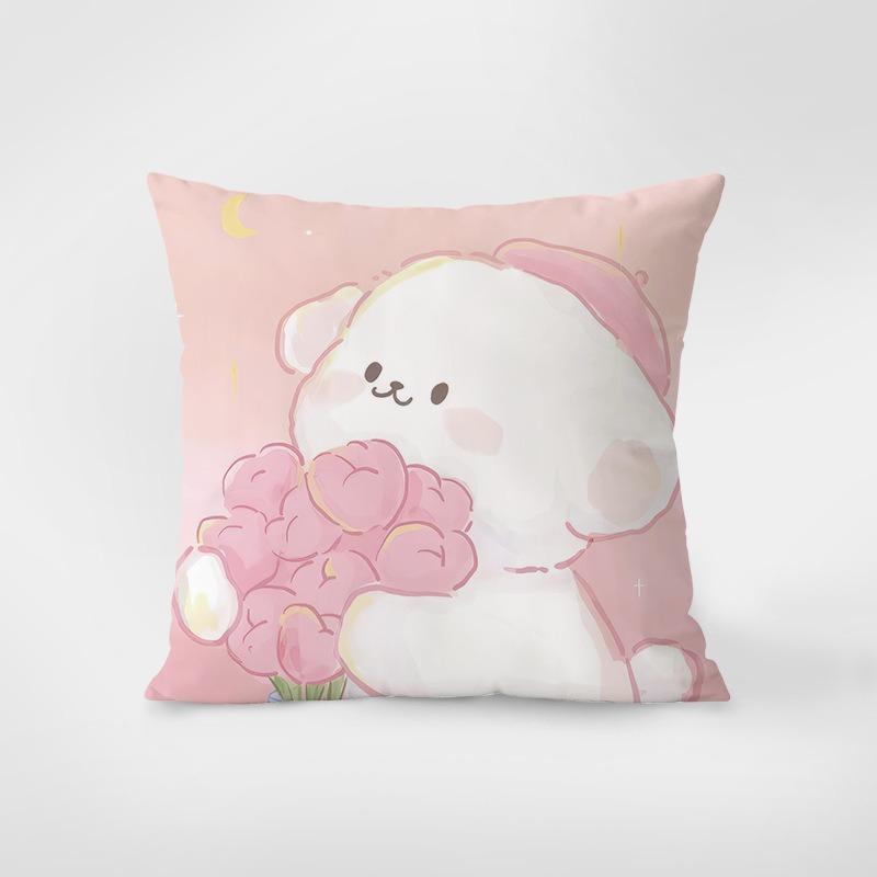 Cute Pattern Cartoon Pillowcase Interior Decoration Office Living Room Home Pillowcase