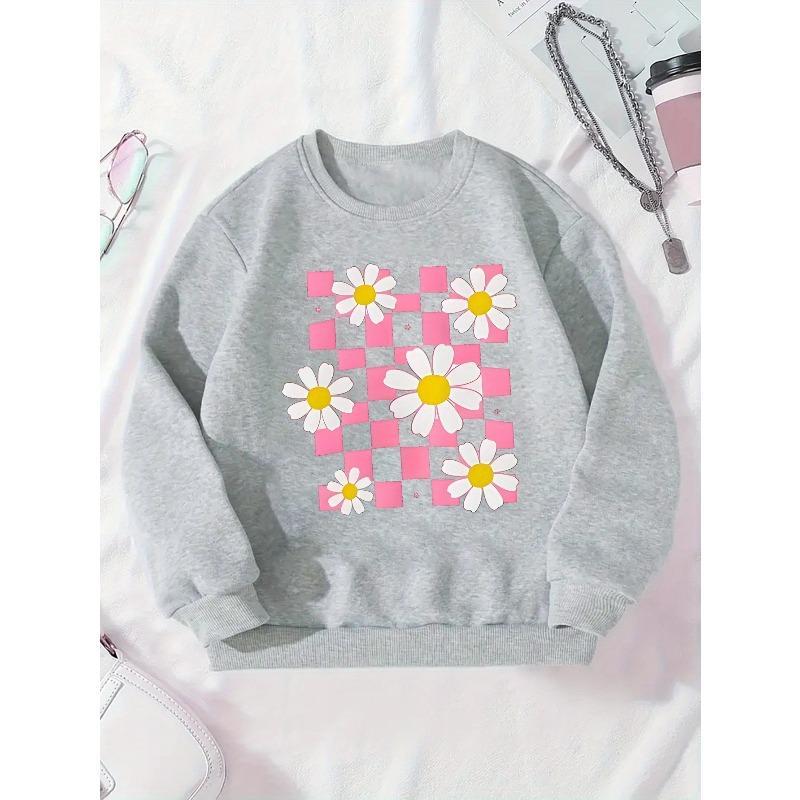 European sizes Kids' Round Neck Sweatshirt - Spring & Fall Casual Sweater, Regular Fit Uniform or Casual Attire, Easy-Care ' Blouse