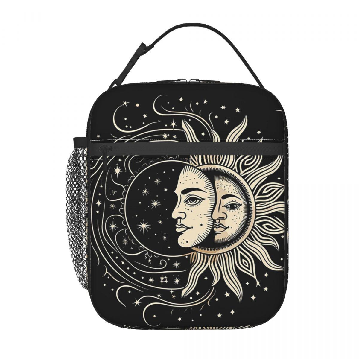

Mysterious Sun And Moon Insulated Lunch Bag for Kids School Cooler Thermal Food Box Tote Portable Lunch Boxes Container One Size