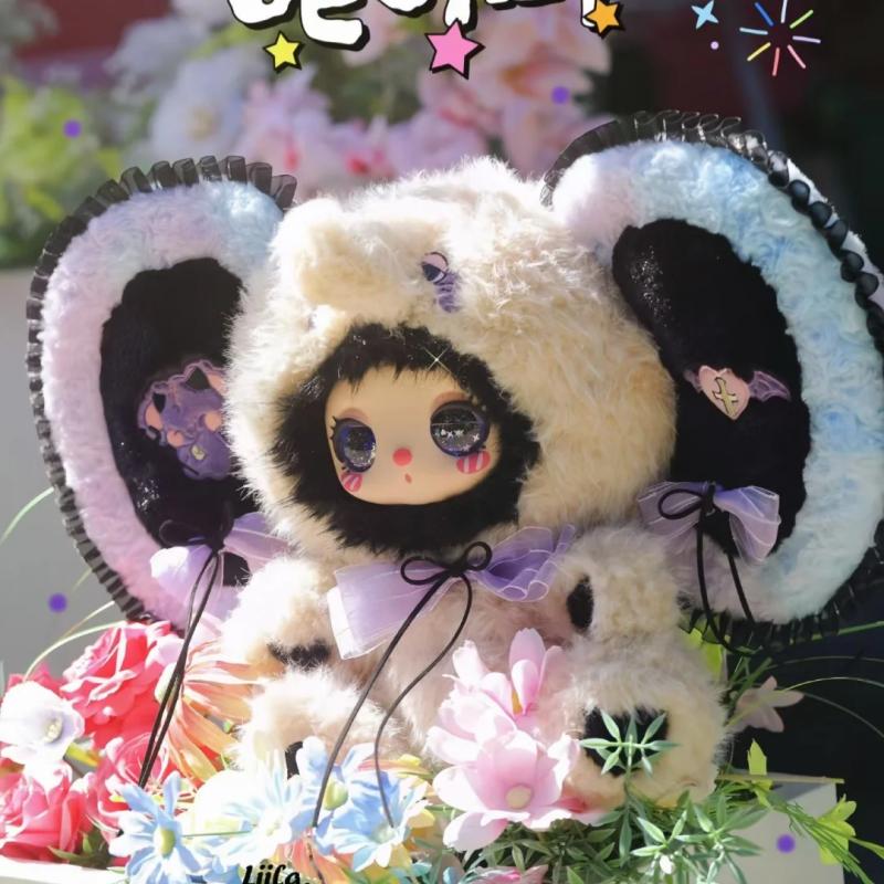 100% Genuine Baby Three Lila 600% V3 Big Ears Dessert Master Kitten Blind Box Plush Doll Halloween Play Pendant Mystery Gift Toy