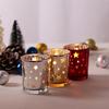 Star Hollow Christmas Plated Glass Candle Holder for Aromatherapy