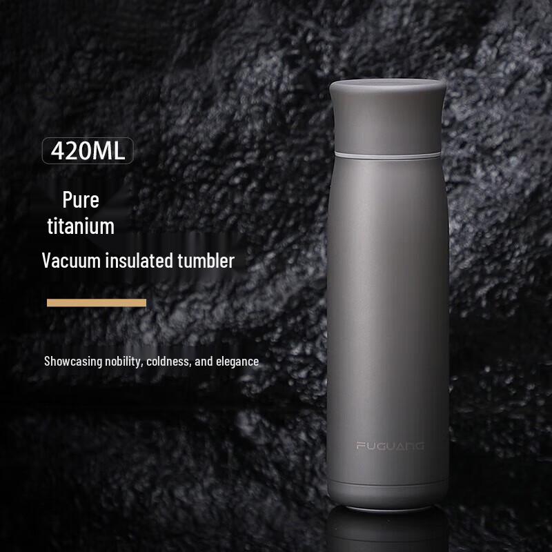 FUGUANG Pure Titanium Thermos Tea Infuser Bottle