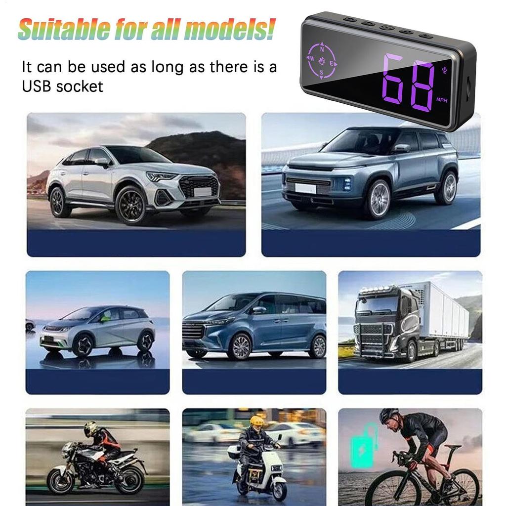 Car Speedometer, Car Digital Speedometer - HUD GPS Speedometer MPH Speedometer - Km/h Head