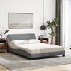 VidaXL Lit avec matelas gris clair 140x200 cm tissu 3208404