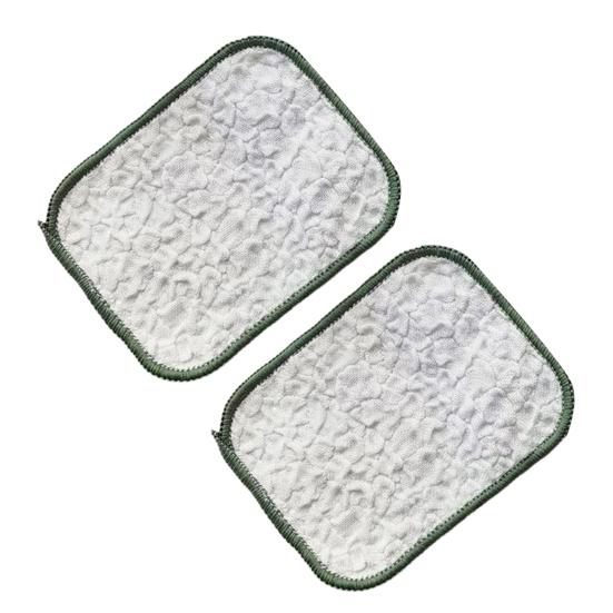 1/2/5/10Pcs Wood Fiber Dishwashing Cloth Double-Sided Cleaning Cloth with Silver Silk Fabric Reusable Kitchen Towel