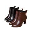 New Short Boots In Autumn and Winter, Thin Boots, Velvet Warm Martin Boots, Thick Heel Single Boots