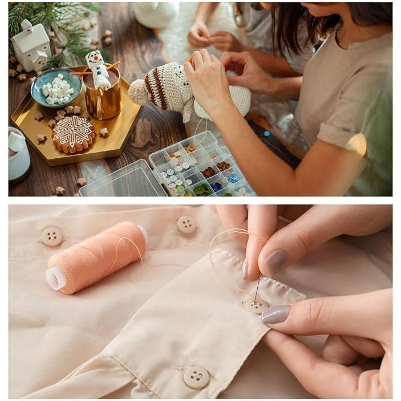 100pcs Wooden Sewing Button 4 Holes Wood Round Craft Replacement Buttons for Clothing DIY Crafts Decoration, Natural Wood