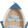 Key Holder for Wall Home Decor Ornaments Mediterranean Style Wood Craft Art