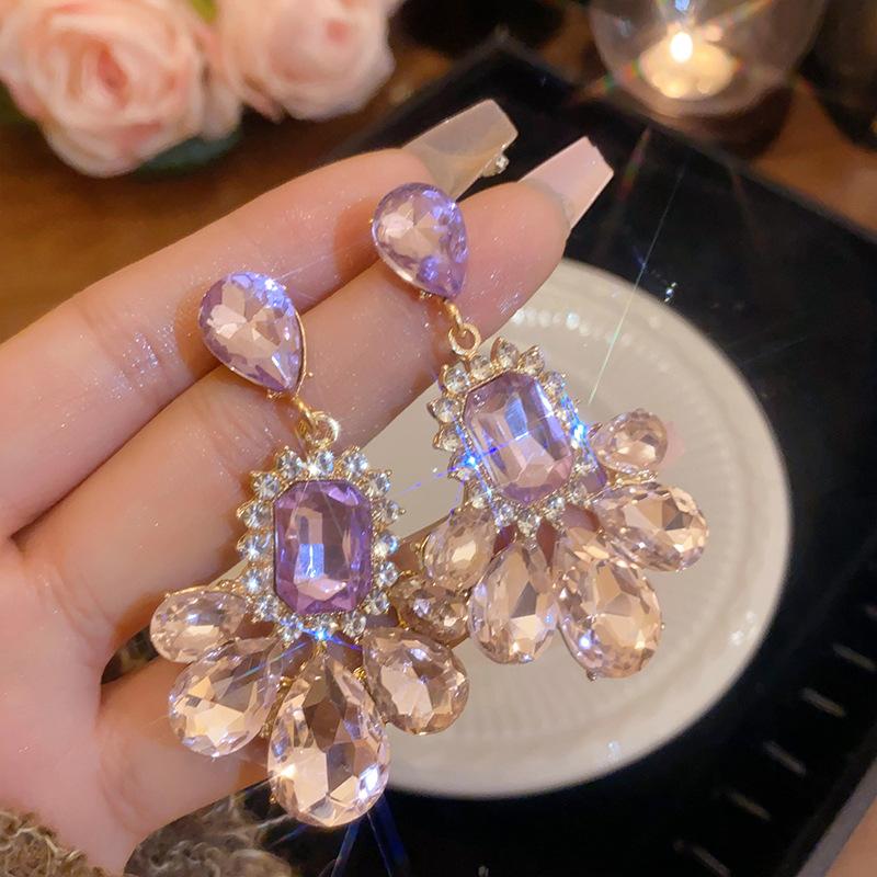 Mori Butterfly Flower Green Earrings Temperament Versatile Stud Earrings Personality Sweet Small Fresh Earrings