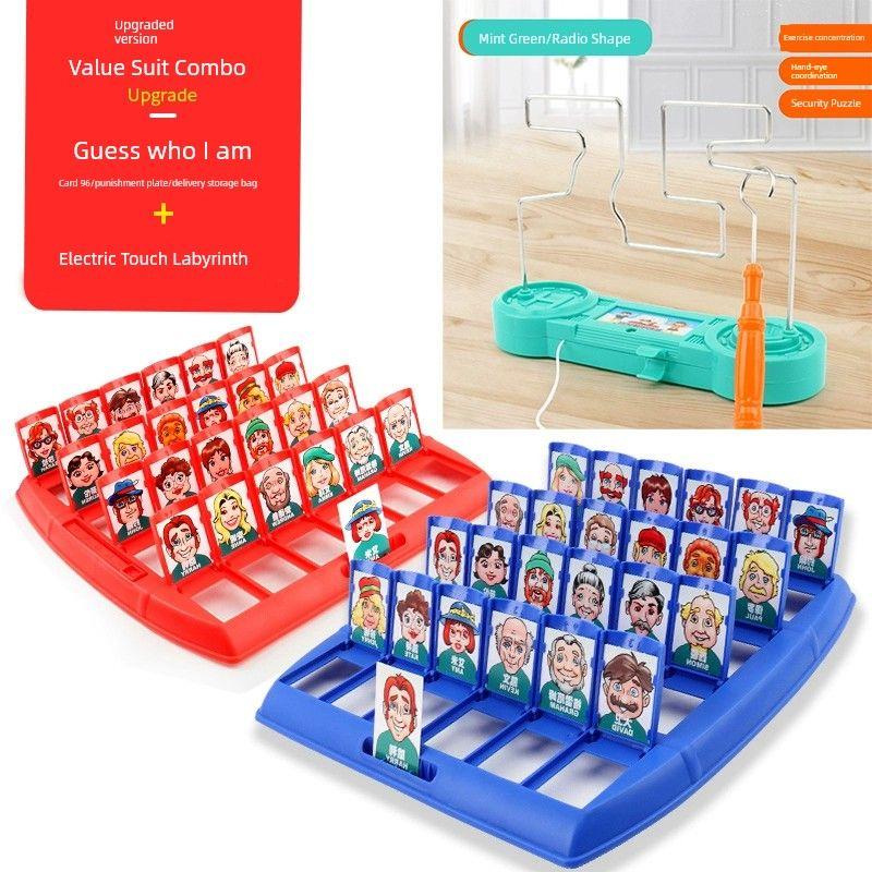 

Угадай кто Я Интеллектуальные Игрушки Настольная Игра Битва Guess who I am + blue standard electric touch maze