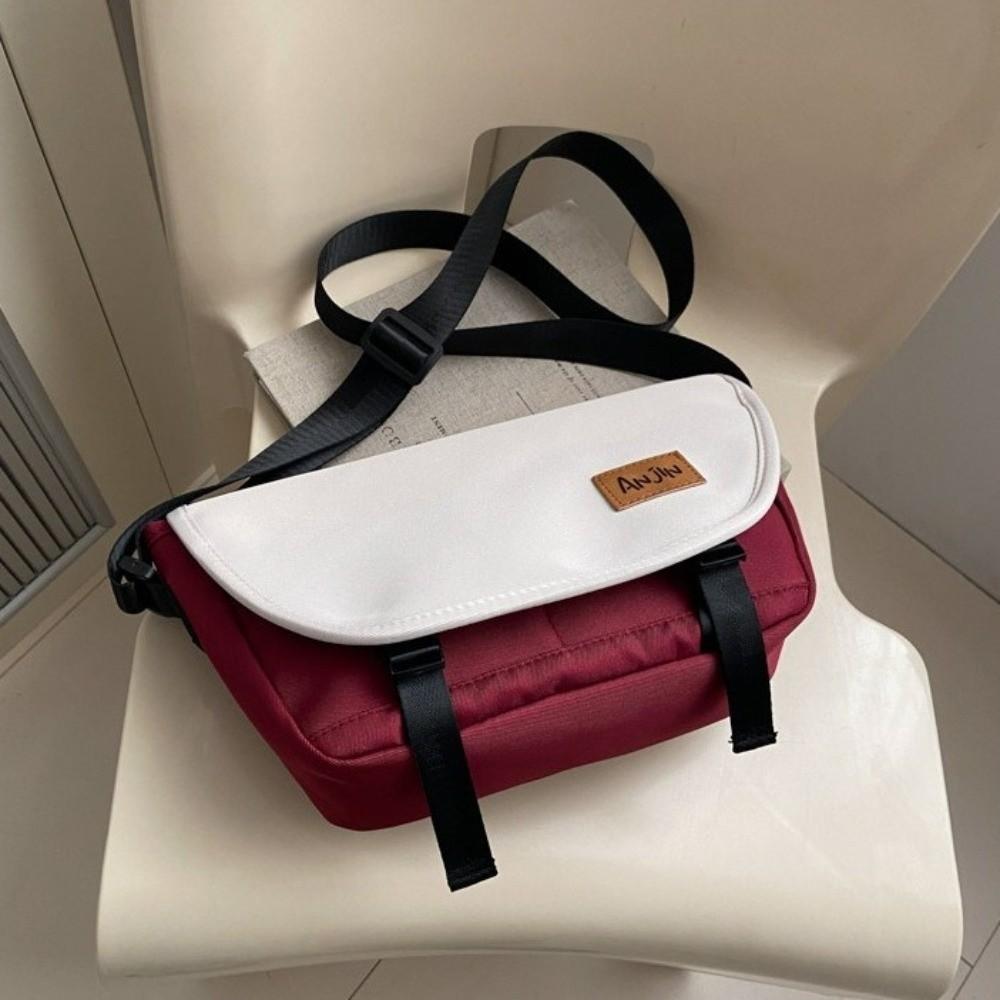 Korean Style Nylon Messenger Bag Large Capacity Mailman Bag Schoolbag Women Shoulder Bag  Outdoor