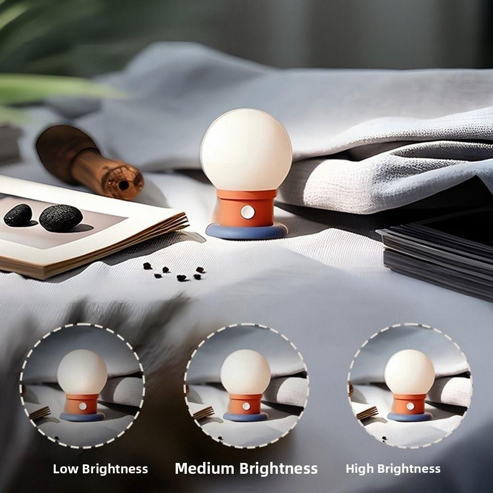 Modern Dimmable Bulb Shape Night Light Timed Portable Bedside Lamp Romantic Energy Saving Decorative Lighting Photograph Props