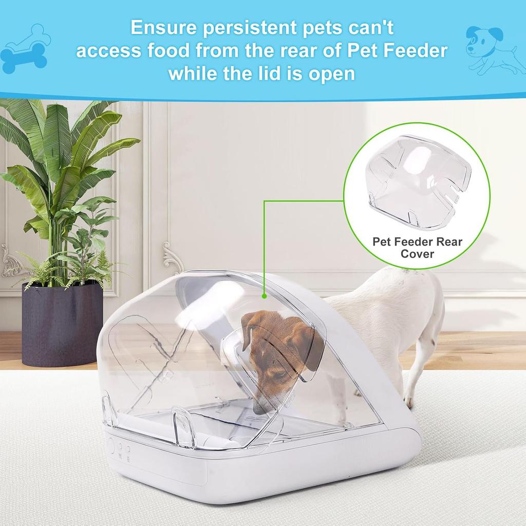 Pet Feeder Rear Cover for Pet Feeder & Connect, YOIHABV Cat Feeder Cover, Prevent Persistent Pets from Accessing/Stealing Food from The Rear of Pet
