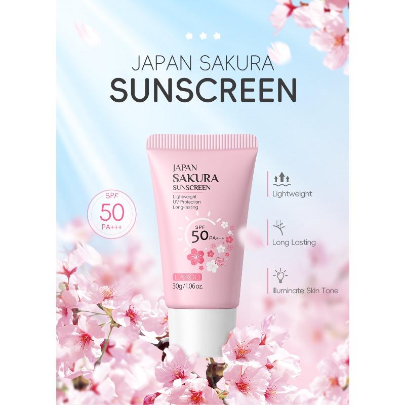 Nawilżający Krem z Filtrem SPF 50 – Rozmiar Podróżny Lekki JAPOŃSKA SAKURA Krem Ochronny do Twarzy i Ciała Baza Pod Makijaż, Nawilżający Krem Izolujący Beztłuszczowy