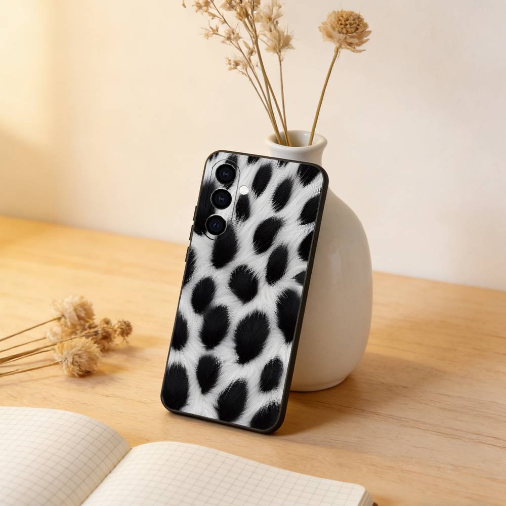 

Leopard Print Phone Case Black Silicone Soft For Samsung Galaxy A73,A72,A71,A70,A53,A52,A51 Samsung a53 5g