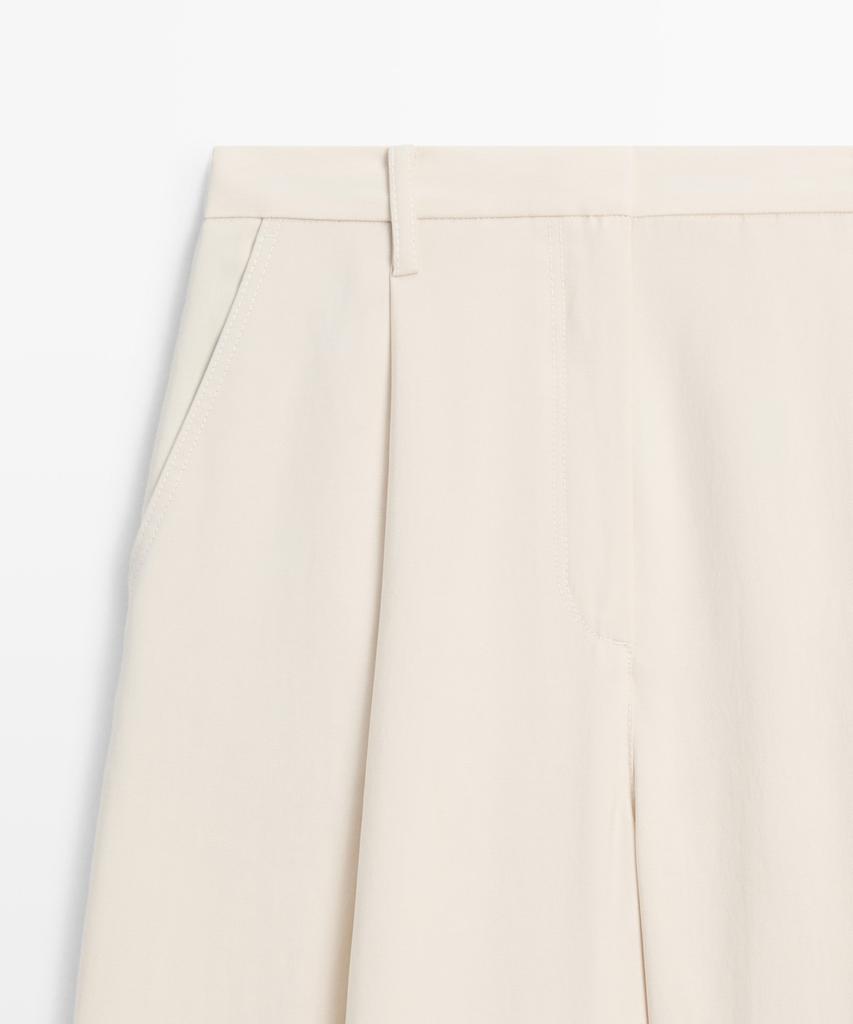 Masimodutti Crop Wide Leg Fluid Pants