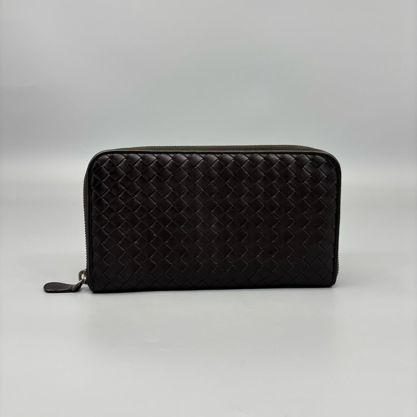 [Pre-Owned] Fashion Classic Hand-Woven Long Leather Wallet - Very Good #QG0JS7 ONE SIZE