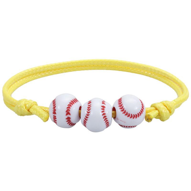 Customized Sports Bracelet - Wax Cord Woven: Basketball, Baseball, Tennis, Rugby, and Football Wristband Jewelry