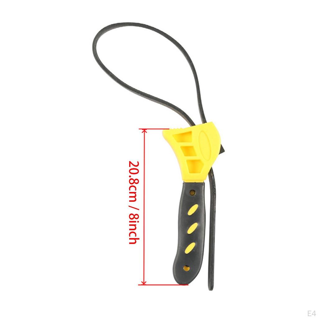 Strap Wrench Adjustable Compact Hand Tool Easy To Carry Versatile Oil Filtering Spanner for Plumbing