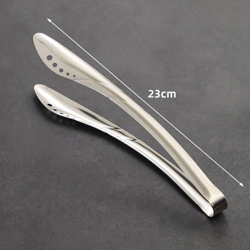 Korean Style Stainless Steel BBQ and Cooking Tongs for Grilling, Buffets, Hot Pot, and Dessert.