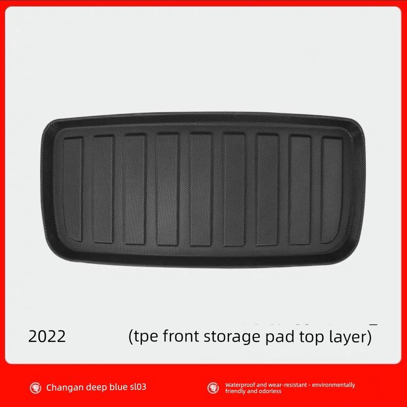 Tpe Car Floor Mats Are Suitable for 24 Models of Changan Deep Blue Sl03, Eco-Friendly, Waterproof, and Wear-Resistant Trunk Mats Dark Blue Sl03 Front Compartment Upper Pad