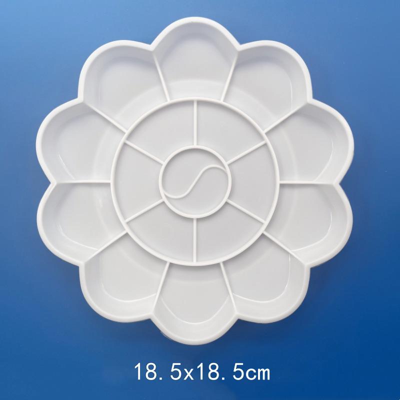 Painting Palette Plastic Paint Tray Multiple Shapes Sizes Office School Student Drawing Art Supplies Watercolor Oil Painting ZYF