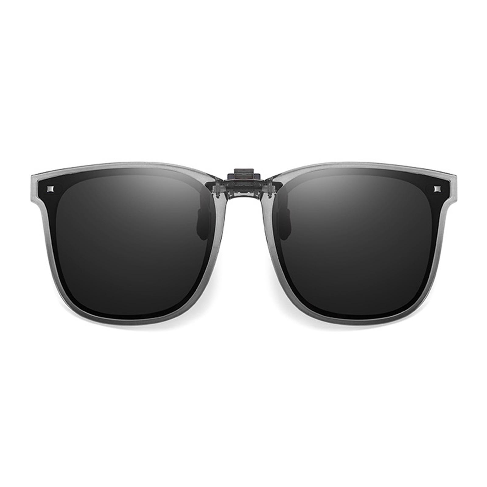 

Square Clips On Sunglasses Foldable Polarized Spring Hinges Sunglasses Metal Clips Rimless Sunglasses Outdoor Sunshades 1 прозрачный/серый
