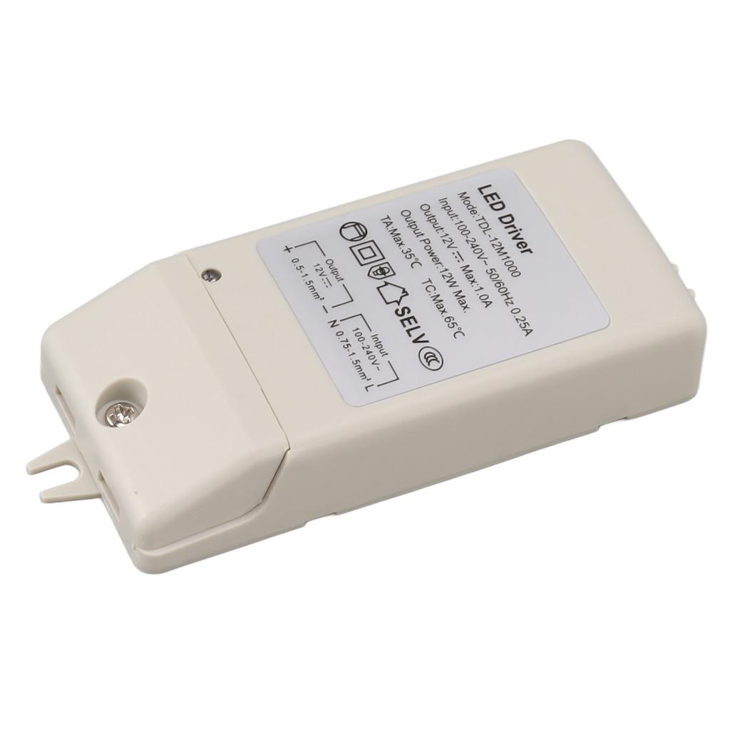 12W DC 12V 1A LED Driver LED Constant Current Drive Power Supply for LED Strip Light AC 100?240V