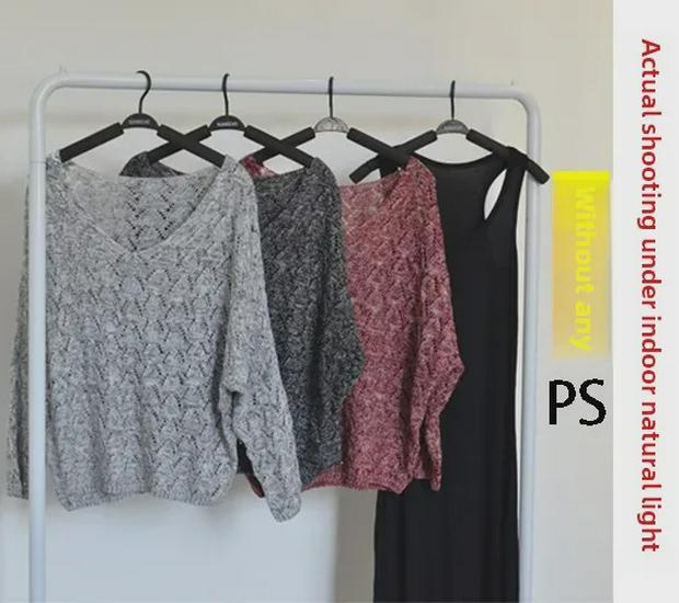 Rochie Costum Tricotat cu Mânecă Lungă pentru Femei Plus Size Stil Coreean - Colecția de Primăvară