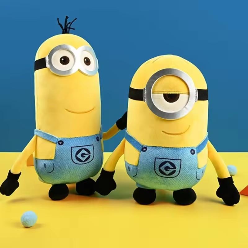 1Pcs Cute Minions Movie Characters Yellow Plush Toys Bob Stuart In Soft Dolls Toys & Hobbies Christmas Birthday Gift
