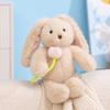 Doll Plush Rabbit Ornament With Flower Pattern For Romantic Gifts And Decor Room