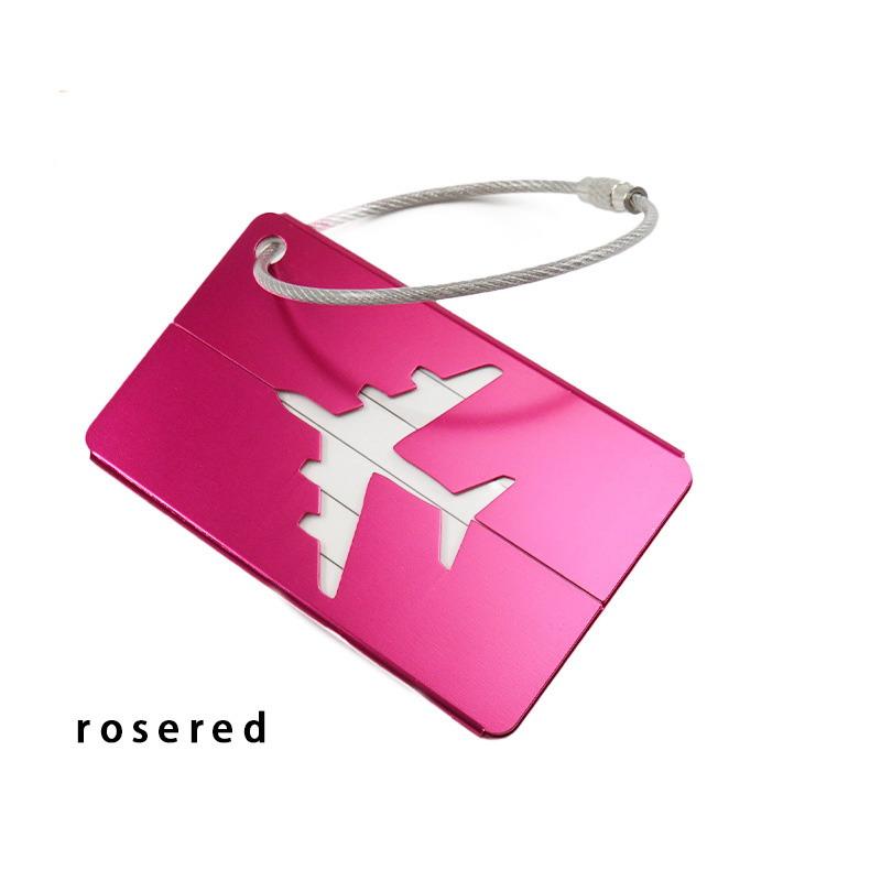 Aluminum Luggage Tag Anti-theft Steel Ring Durable ID Marker for Travel Suitcase Duffel Bag Backpack