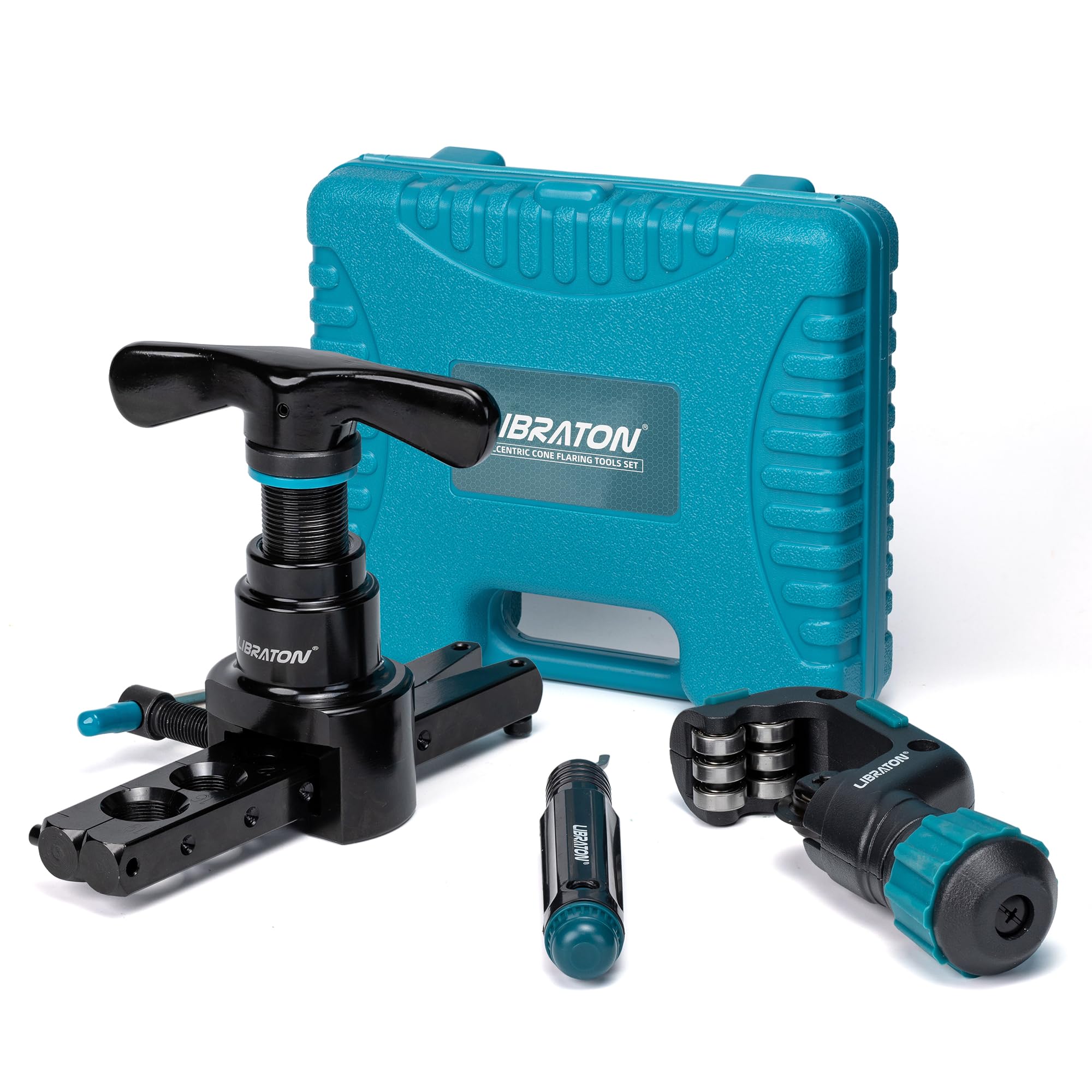 

LIBRATON Развальцовка 4-х эксцентриковая развальцовка для кондиционера сантехника совместима с труборезом для и с инструментом для снятия заусенцев, набор, инструмент,