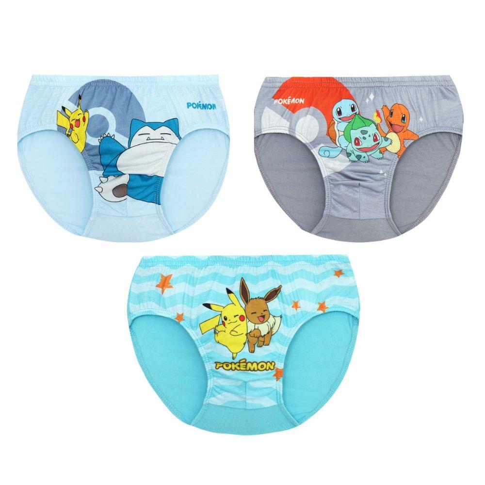 Boys Pokemon Underwear 3 Pack Kids Cotton Briefs Set 60