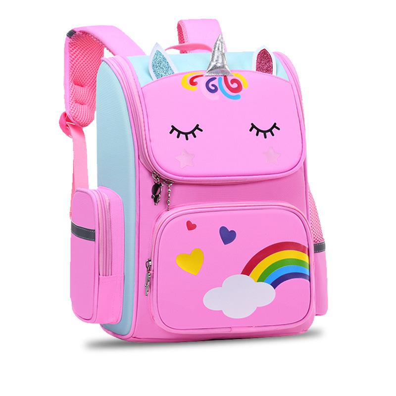 Unicorn Lightweight Wear-Resistant Backpack for Girls - Ideal for Elementary Students