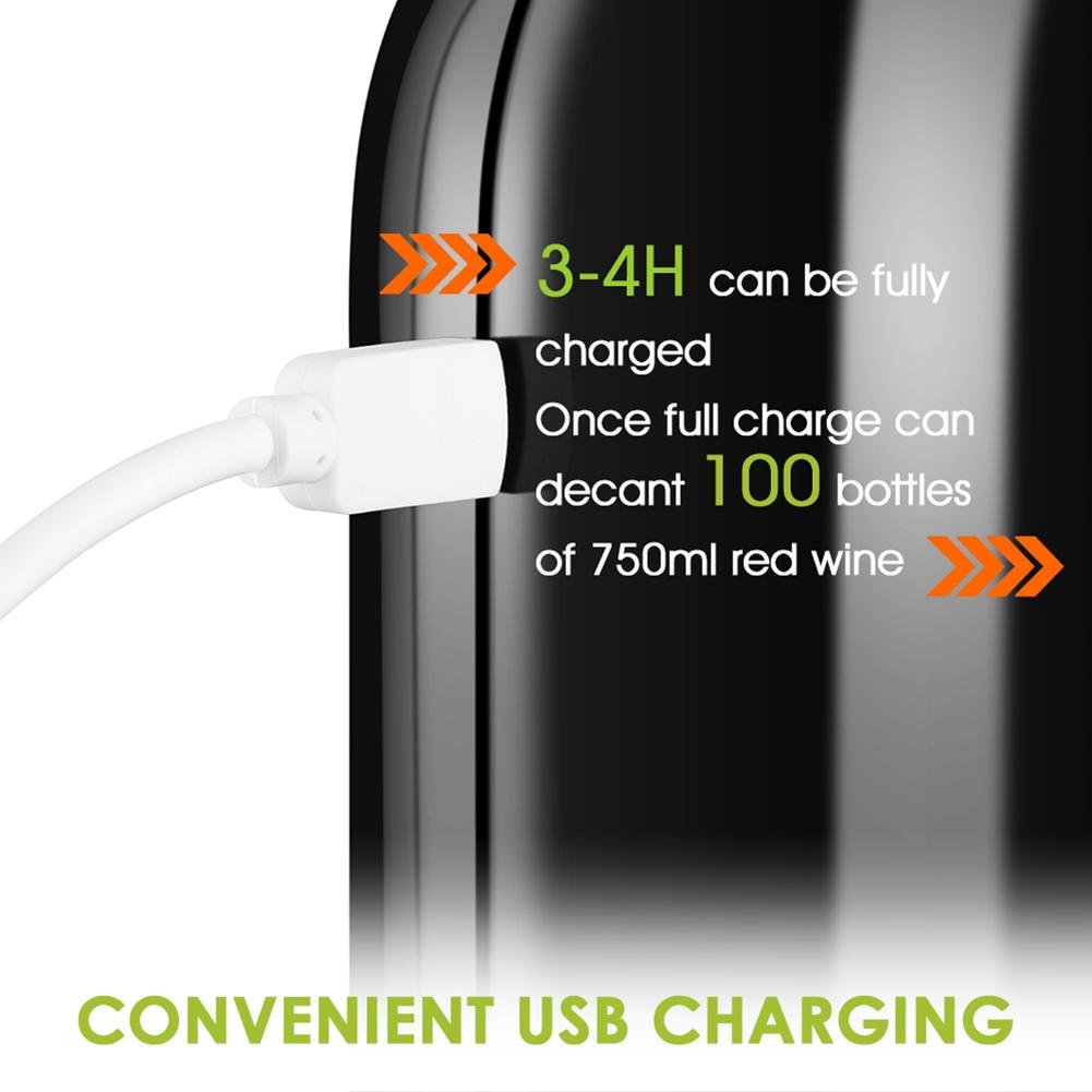 T02C!Electric Wine Pourer Wine Aerator Portable Pourer Instant Wine Decanter Dispenser Pump One-Touch Automatic