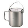 Ultraleichter 750ml Titan Topf Tragbarer Titan Wasserbecher Tasse mit Deckel und Klappgriff Outdoor Camping Kochen