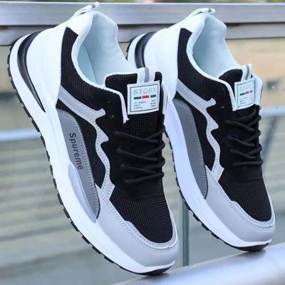 [Automatic Distribution] New Men's Shoes Breathable Mesh Running Shoes Men's Sports Soft-soled Casual Trendy Shoes Dad Shoes