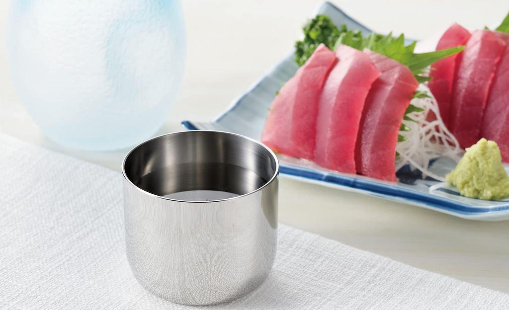 Yokoyama Sake Stainless Made In Cups, Steel, Japan, 100ml, Silver, EJG-401