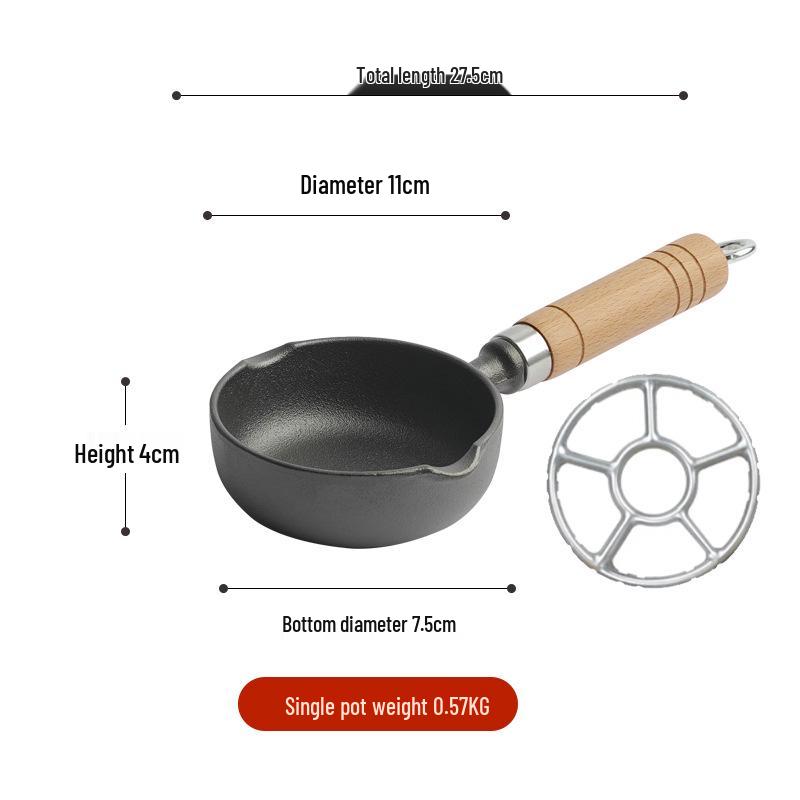 13cm Gusseisen Fritteuse für Eier & Knödel - Spritzfrei, Flachboden, Vielseitiges Kochgeschirr