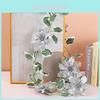 Christmas Garland With Glittering Leaves For Holiday Home Decor